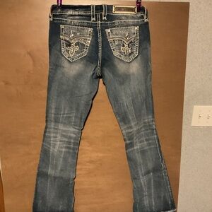 Rock Revival Women's Blue Embellished Boot Cut Jeans
